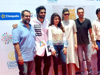 Cast of the film launch the track 'Happy Oye' from the film 'Happy Bhag Jayegi'