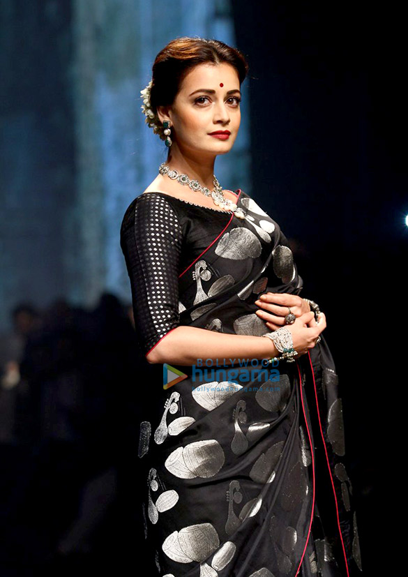 Dia Mirza walks for Tulsi Silks Saree at Lakme Fashion Week 2016