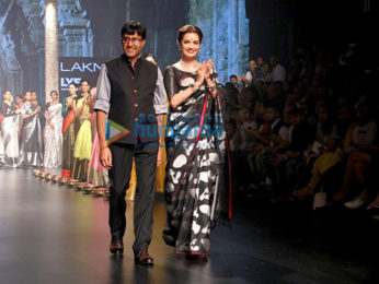 Dia Mirza walks for Tulsi Silks Saree at Lakme Fashion Week 2016