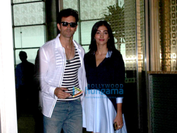Hrithik Roshan & Pooja Hegde leave for Hyderabad to promote 'Mohenjo Daro'