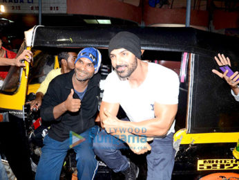 John Abraham visits Gaiety Galaxy theatre to promote his film 'Dishoom'