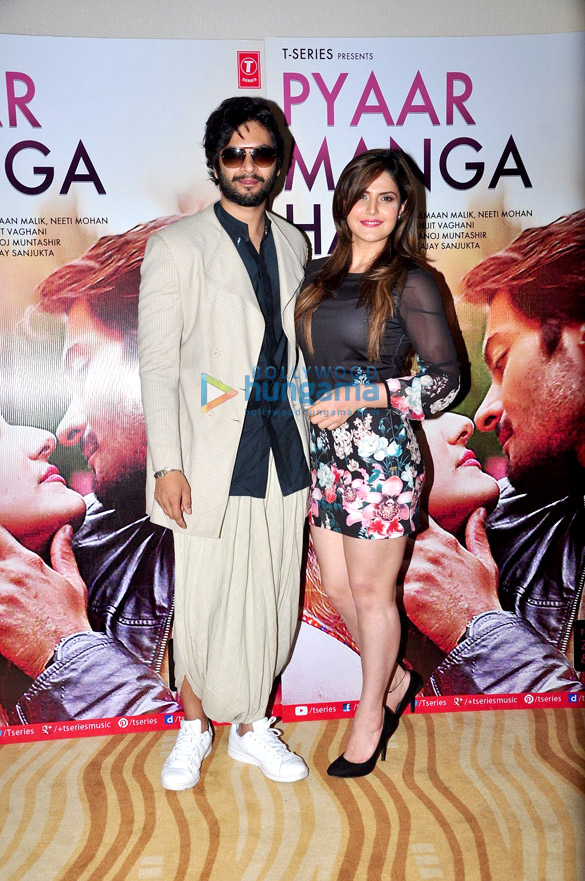 launch of t series single pyaar manga hai featuring zareen khan ali fazal 2