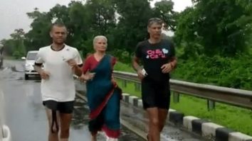 Watch: Milind Soman’s mother runs barefoot alongwith him in TGIR