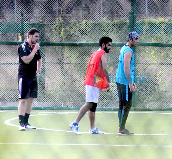 ranbir snapped while practicing football 1