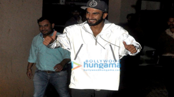 Ranveer Singh snapped wearing an anti-paparazzi jacket