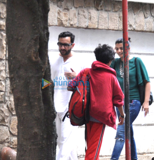 Saif Ali Khan snapped as he takes a walk around his home