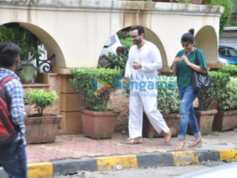 Saif Ali Khan snapped as he takes a walk around his home