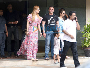 Salman Khan and family snapped post Raksha Bandhan celebrations at Arpita Khan's house