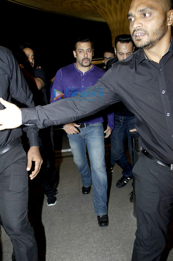 Salman Khan snapped at the airport departing for Dubai