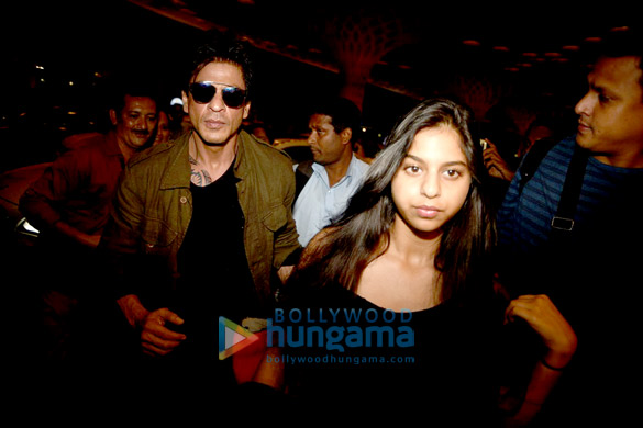 Shah Rukh Khan snapped with his family at the airport