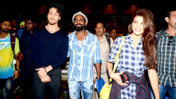 Tiger Shroff, Jacqueline Fernandez and Nathan Jones snapped at Mumbai airport