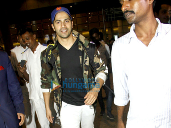 Varun Dhawan and Alia Bhatt arrive in Mumbai from USA
