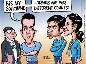 Bollywood Toons: When Salman Khan met PV Sindhu! Bollywood Toons: When Salman Khan met PV Sindhu!