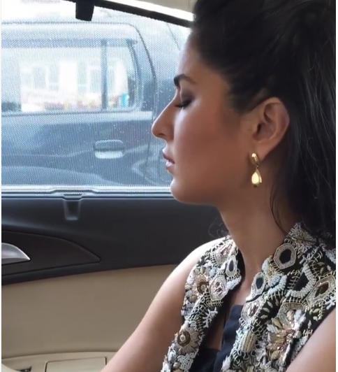 Watch: Katrina Kaif sleeping in her car Watch: Katrina Kaif sleeping in her car