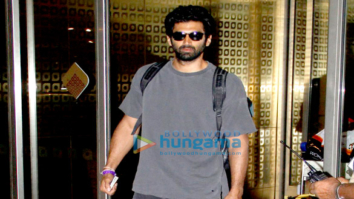 Aditya Roy Kapur snapped with his parents at the airport