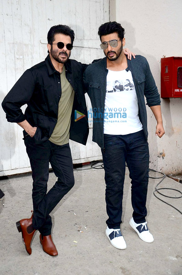 Anil Kapoor & Arjun Kapoor on the sets of Vogue BFFs