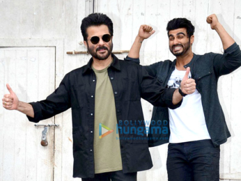 Anil Kapoor & Arjun Kapoor on the sets of Vogue BFFs