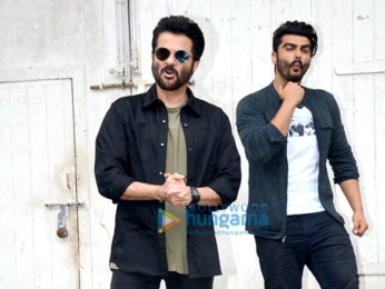 Anil Kapoor & Arjun Kapoor on the sets of Vogue BFFs