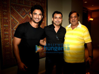David Dhawan drops in to meet Sushant SIngh Rajput during 'M.S. Dhoni - The Untold Story' promotions