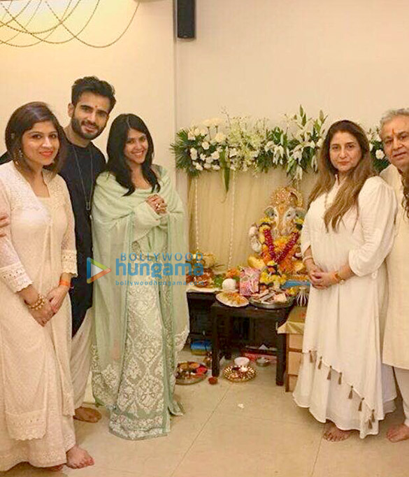 Ekta Kapoor celebrates Ganesh Chaturthi with Karan Tacker Ekta Kapoor celebrates Ganesh Chaturthi with Karan Tacker