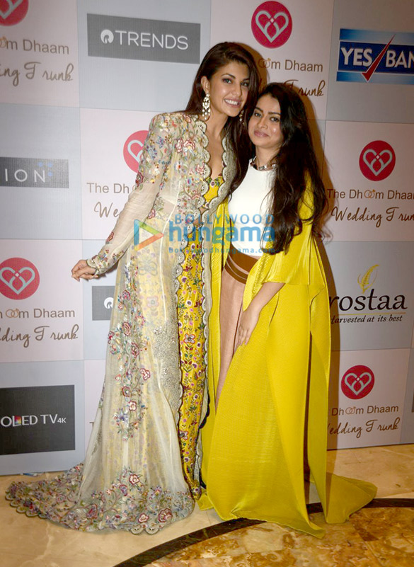 jacqueline fernandez karisma kapoor pooja hegde nimrit kaur grace the dhoom dhaam wedding trunk exhibition 5