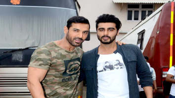John Abraham & Arjun Kapoor snapped at Mehboob Studio