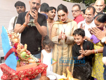 Manyata Dutt & kids' Ganesh visarjan