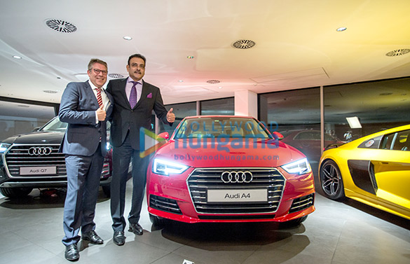 nimrat kaur and ravi shastri grace audi a4s launch 6