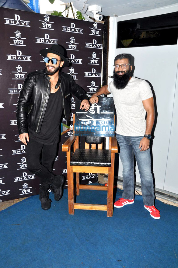 ranveer singh inaugurates d shave salon by his personal hair stylist 3