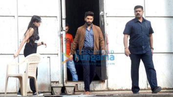 Ranveer Singh snapped on the sets of an ad shoot