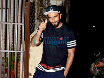 Ranveer Singh snapped post dubbing at a studio in Bandra