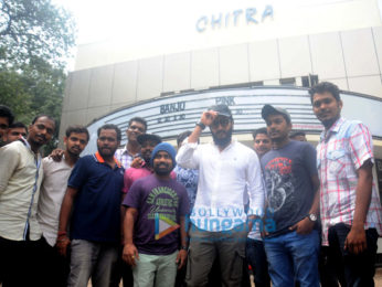 Riteish Deshmukh visits a screening to interact with a 'Banjo' artist at Chitra theatre, Mumbai