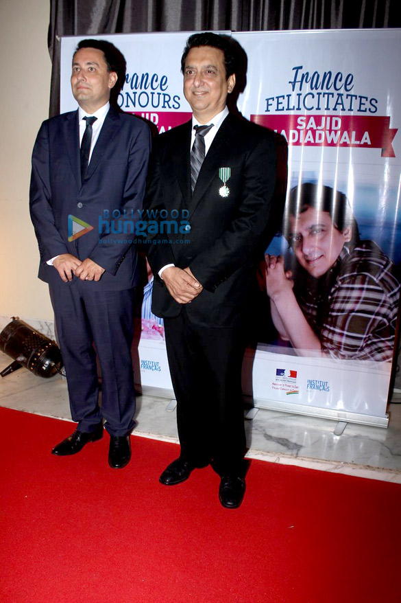 Sajid Nadiadwala conferred with the French Honour in Mumbai Sajid Nadiadwala conferred with the French Honour in Mumbai