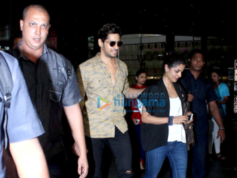 Sidharth Malhotra & Katrina Kaif return from Delhi promotions of 'Baar Baar Dekho'