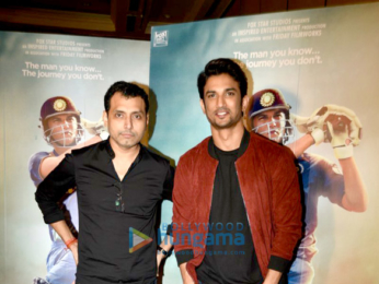 Sushant Singh Rajput and Neeraj Pandey snapped promoting their film 'M.S. Dhoni - The Untold Story'