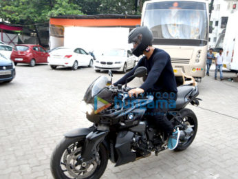 Sushant Singh Rajput snapped riding a bike in Bandra