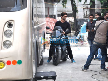Sushant Singh Rajput snapped riding a bike in Bandra