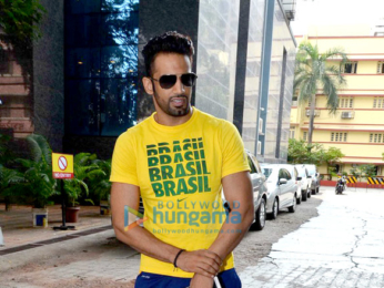 Upen Patel snapped post his gym session in Bandra