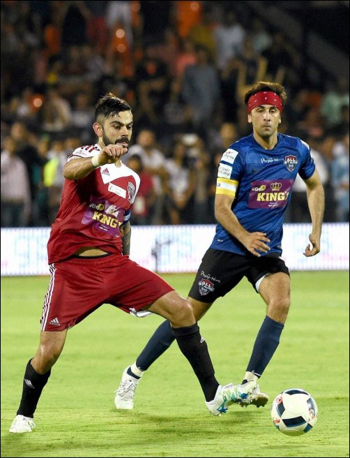 check out a charity match between bollywood celebrities and cricketers 2