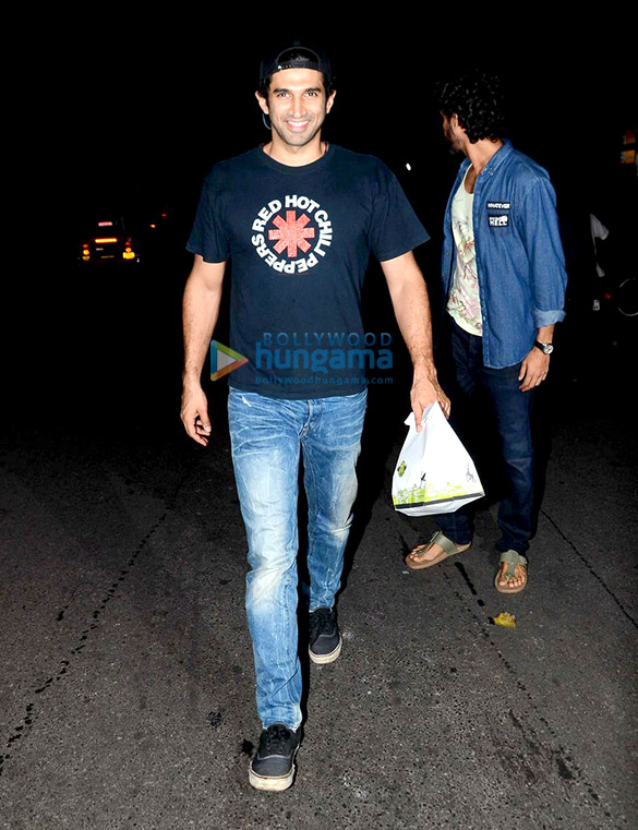 aditya snapped with friends post dinner at monkey bar 3