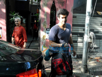 Aditya Roy Kapur snapped with his mom in Bandra