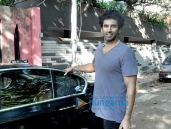 Aditya Roy Kapur snapped with his mom in Bandra