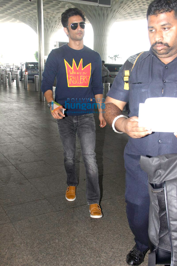 amy jackson sushant singh rajput snapped at the airport 4
