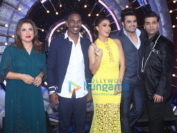 Dwayne Bravo and Jacqueline Fernandez on the sets of Jhalak Dikhhla Jaa Season 9