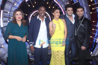 Dwayne Bravo and Jacqueline Fernandez on the sets of Jhalak Dikhhla Jaa Season 9