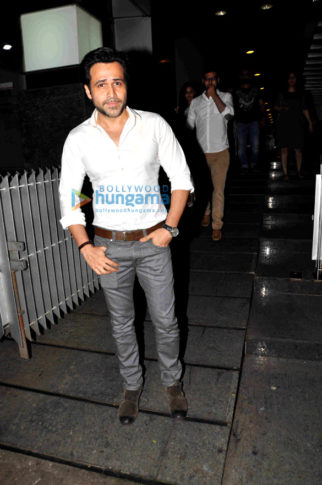 Emraan Hashmi snapped with Director Kunal Deshmukh post dinner at Hakkasan