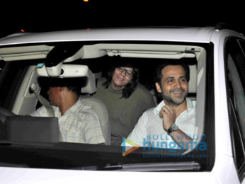 Emraan Hashmi snapped with Director Kunal Deshmukh post dinner at Hakassan