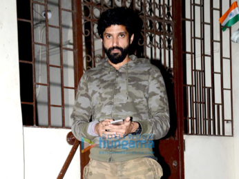 Farhan Akhtar snapped in Bandra after dubbing for Rock On!! 2