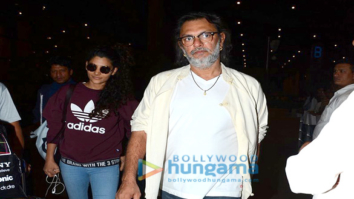 Harshvardhan Kapoor and Saiyami Kher snapped arriving back after the London premiere of Mirzya