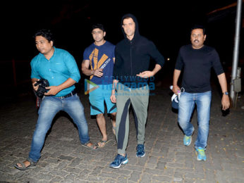 Hrithik Roshan snapped post jogging in Juhu